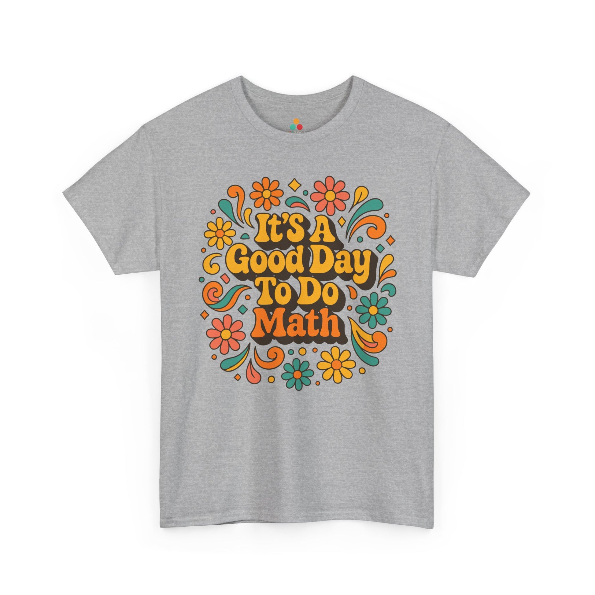 It’s A Good Day To Do Math Retro Floral Unisex T-shirt | TEEZOCA retro 70s style math teacher Unisex T-shirt