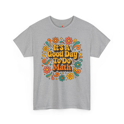 It’s A Good Day To Do Math Retro Floral Unisex T-shirt | TEEZOCA retro 70s style math teacher Unisex T-shirt