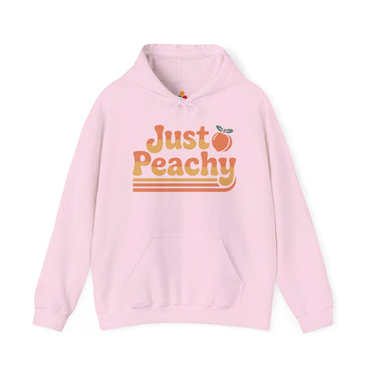 Just Peachy Retro Unisex Heavy Blend Hoodie | TEEZOCA 