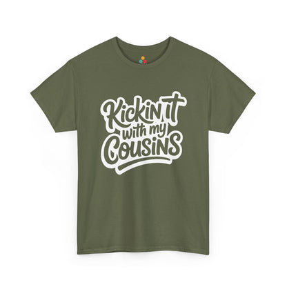 Kickin It With My Cousins T-Shirt – Funny Cousin Crew Tee for Boys and Girls | TEEZOCA 