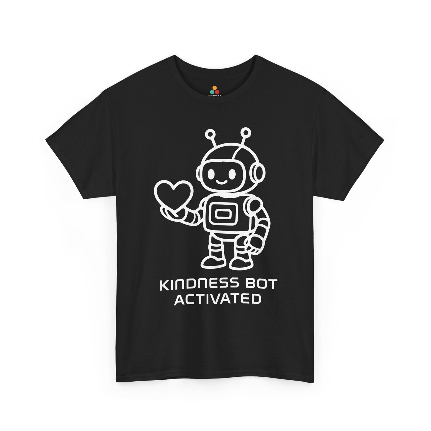 Kindness Bot Activated Unisex T-Shirt | Unity Day Kindness Message Tee | TEEZOCA positive message Unisex T-shirt modern robot illustration