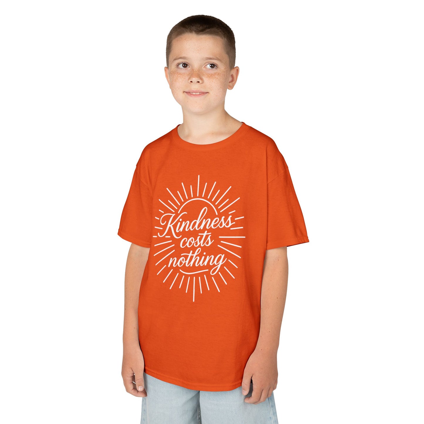 Kindness Costs Nothing Orange Unity Day Kids T-shirt | TEEZOCA Unity Day orange Kindness Costs Nothing graphic Kids T-shirt