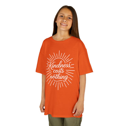 Kindness Costs Nothing Orange Unity Day Kids T-shirt | TEEZOCA be kind anti-bullying awareness Kids T-shirt