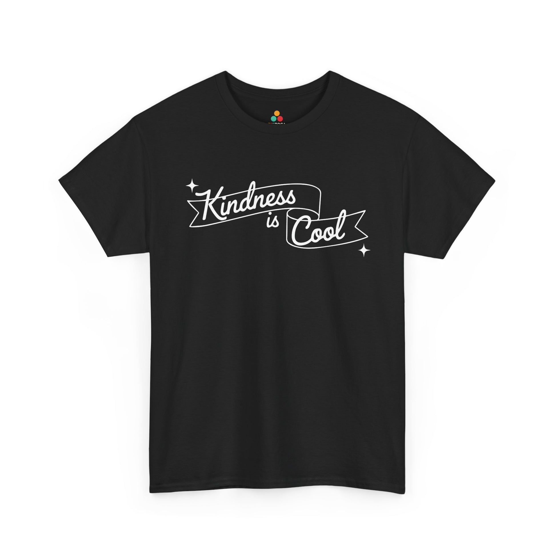Kindness Is Cool Unisex T-Shirt | Unity Day Be Kind Positive Message Tee | TEEZOCA kindness awareness Unisex T-shirt flowing script typography