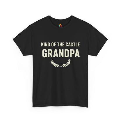 King Of The Castle Grandpa Black T-Shirt – Funny Grandparent Gift | TEEZOCA 