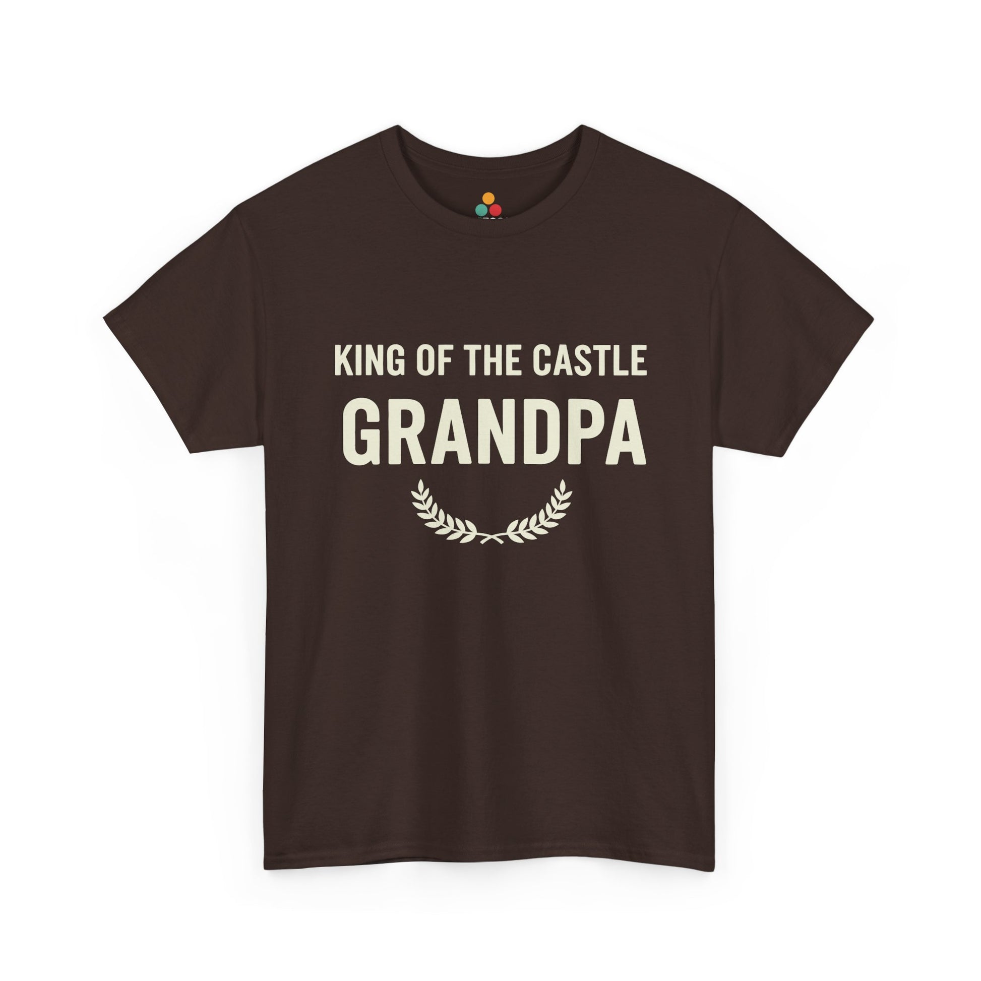 King Of The Castle Grandpa Brown T-Shirt – Funny Grandparent Gift | TEEZOCA 