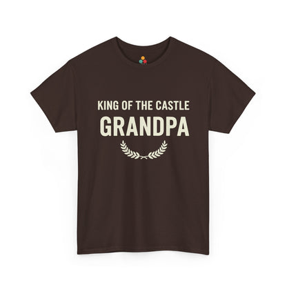 King Of The Castle Grandpa Brown T-Shirt – Funny Grandparent Gift | TEEZOCA 