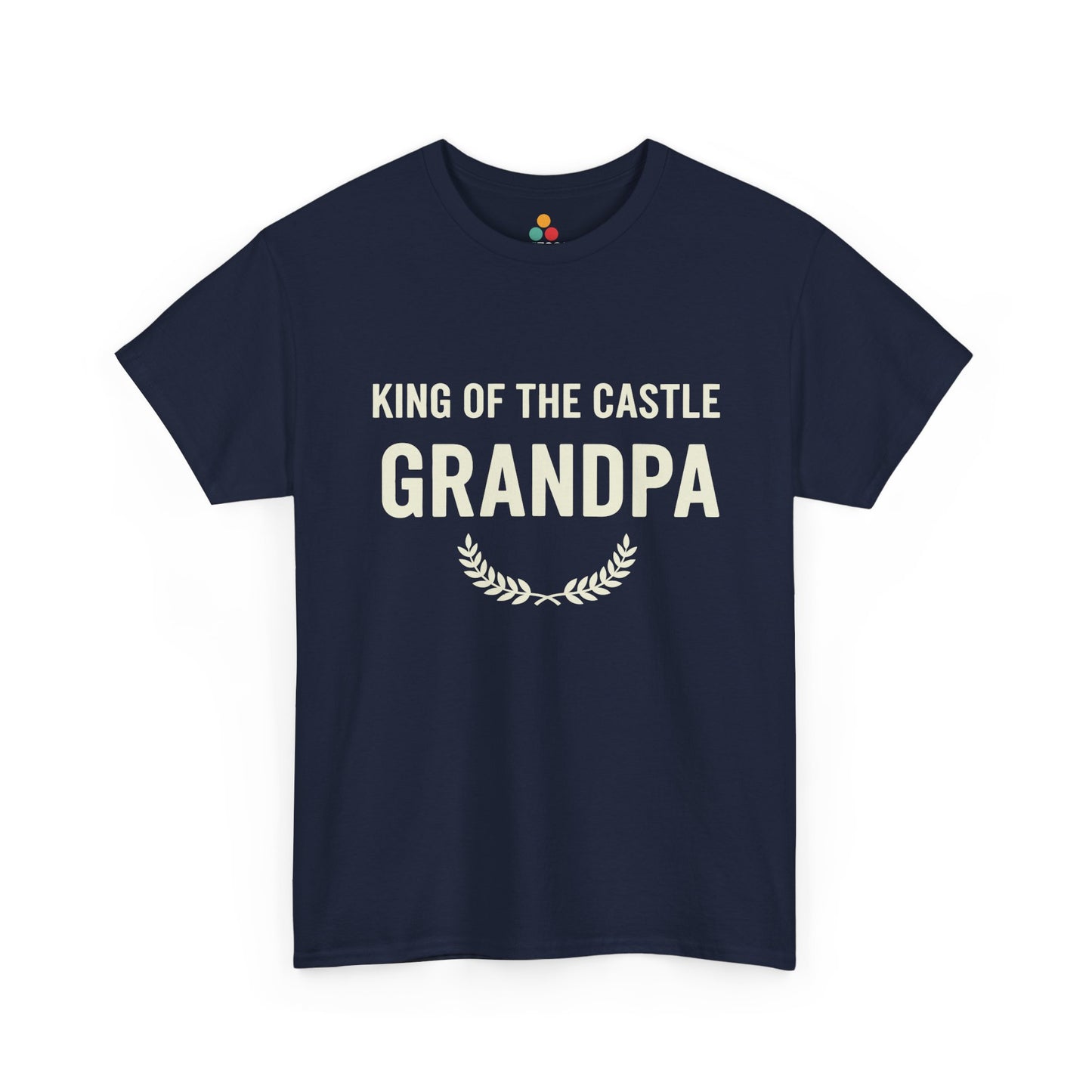 King Of The Castle Grandpa Navy Blue T-Shirt – Funny Grandparent Gift | TEEZOCA