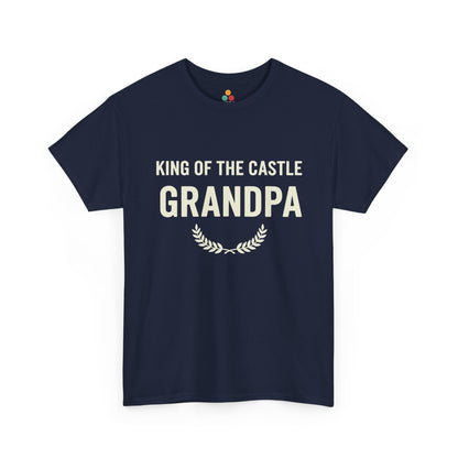 King Of The Castle Grandpa Navy Blue T-Shirt – Funny Grandparent Gift | TEEZOCA