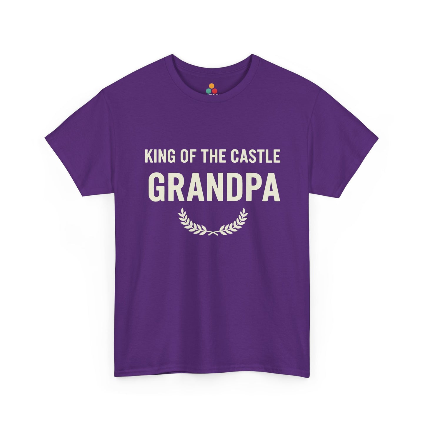 King Of The Castle Grandpa Purple T-Shirt – Funny Grandparent Gift | TEEZOCA 