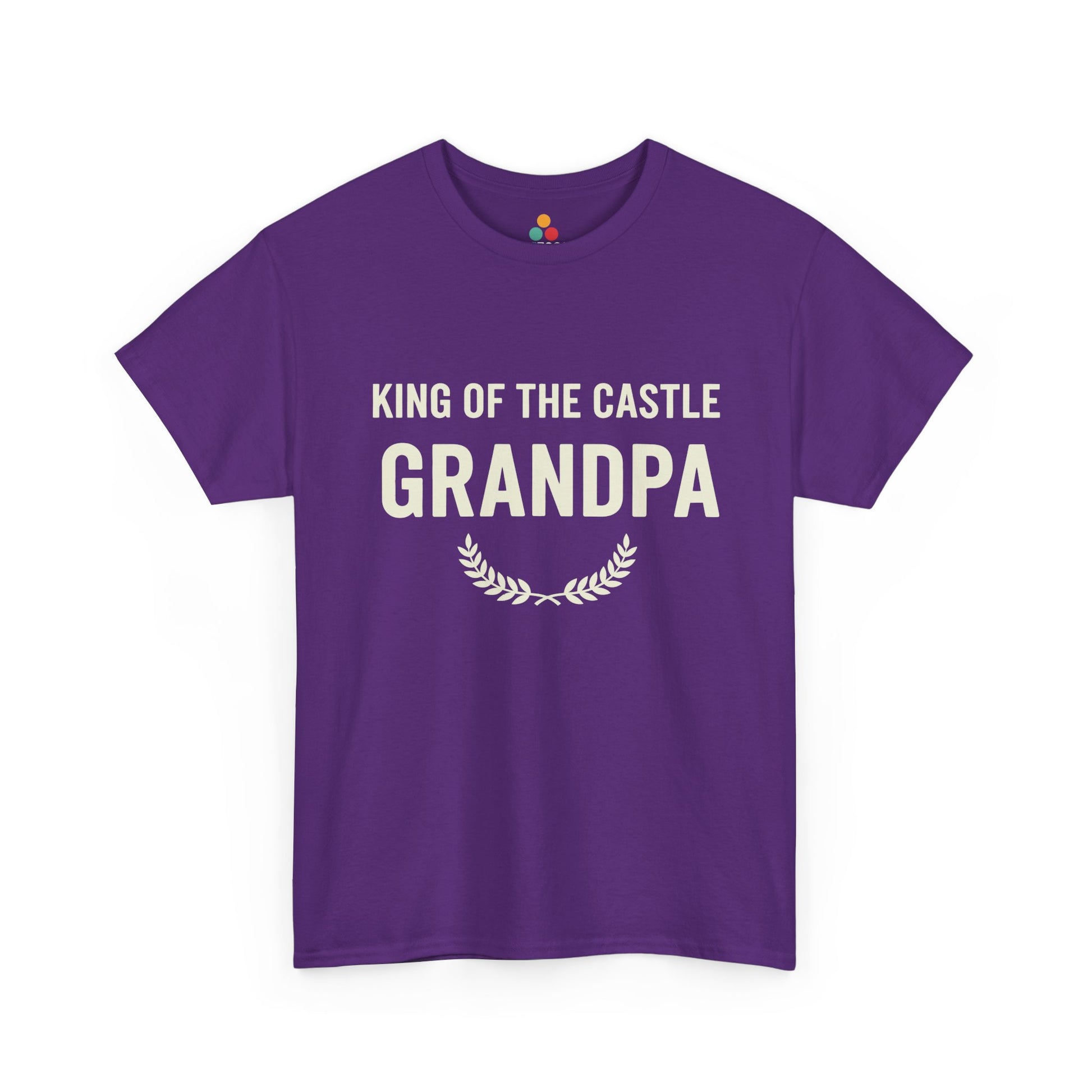 King Of The Castle Grandpa Purple T-Shirt – Funny Grandparent Gift | TEEZOCA 