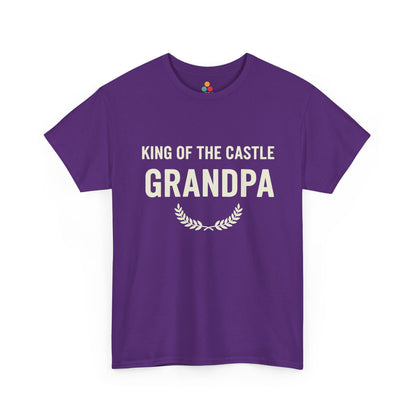 King Of The Castle Grandpa Purple T-Shirt – Funny Grandparent Gift | TEEZOCA 