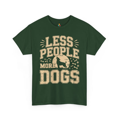 Less People More Dogs Vintage Graphic Unisex T-shirt | TEEZOCA 
