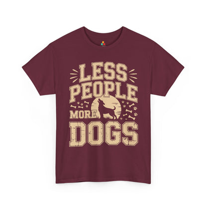 Less People More Dogs Vintage Graphic Unisex T-shirt | TEEZOCA 