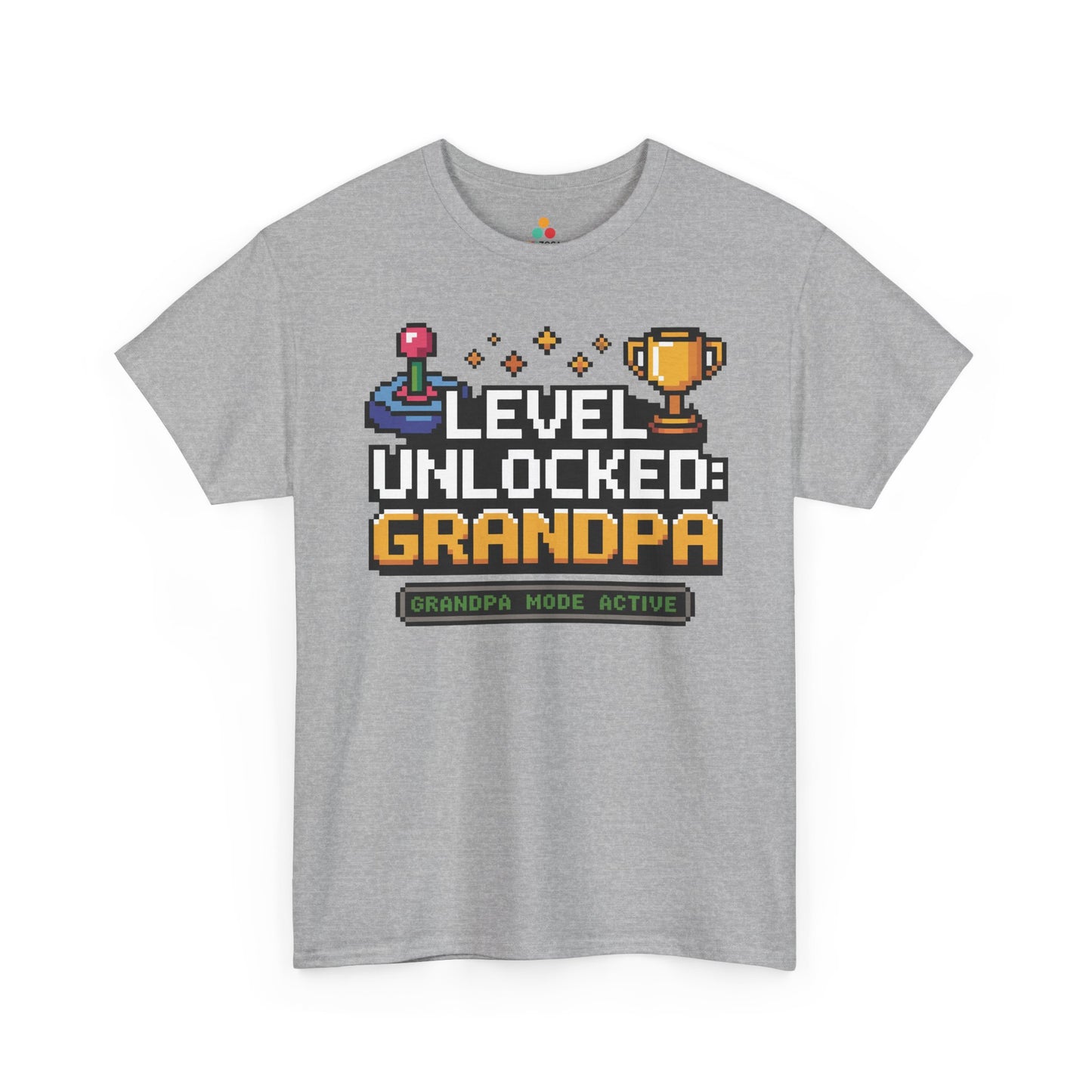 Level Unlocked Grandpa Mode Active Unisex T-shirt Retro | TEEZOCA Level Unlocked Grandpa Unisex T-shirt retro gaming design