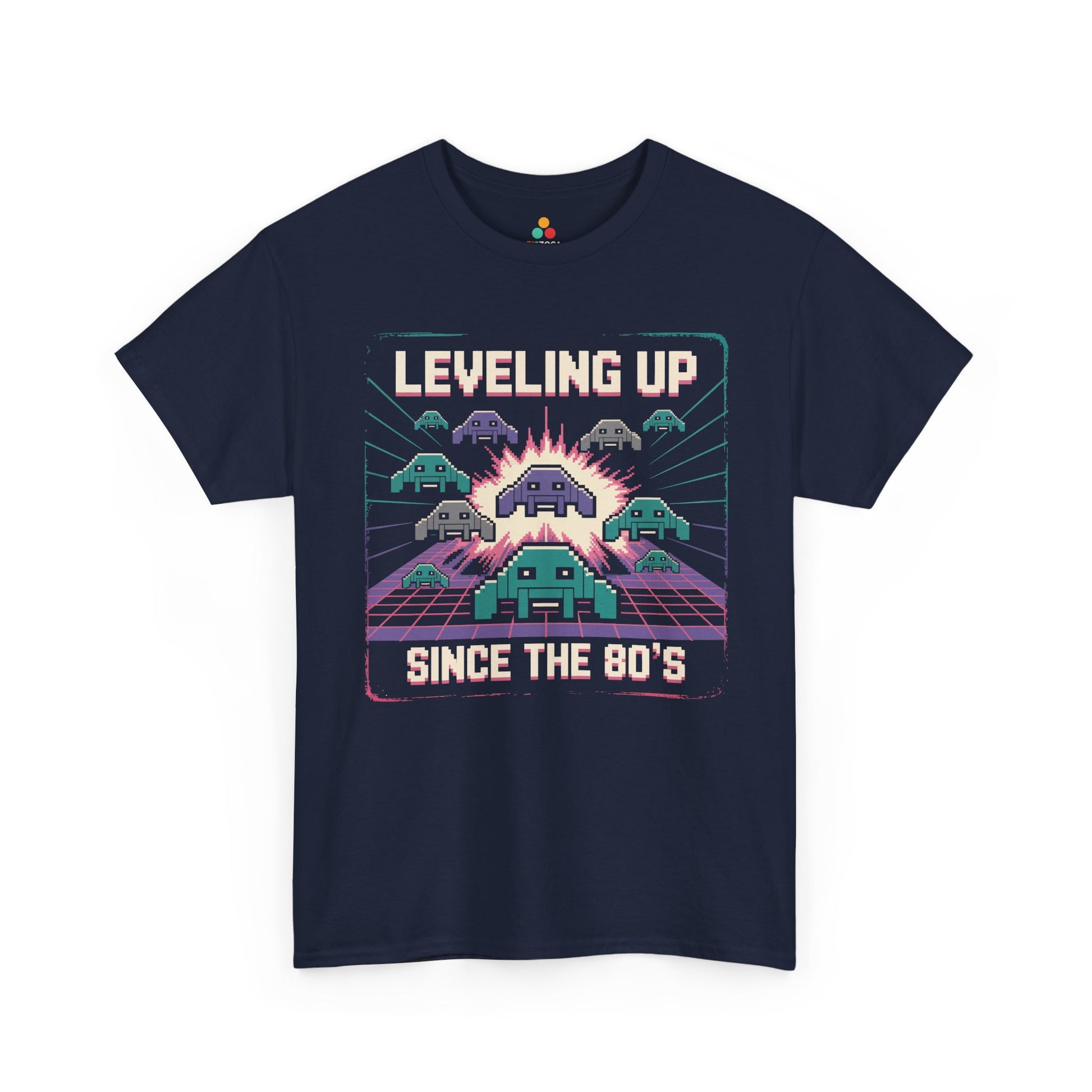 Leveling Up Since the 80's Retro Gaming 80s Pixel Arcade T-shirt | TEEZOCA 