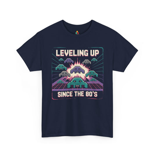 Leveling Up Since the 80's Retro Gaming 80s Pixel Arcade T-shirt | TEEZOCA 