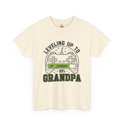 Leveling Up To Grandpa creme T-Shirt – Funny Gamer Grandpa Gift | TEEZOCA 