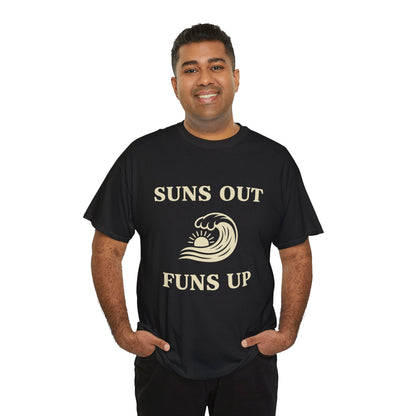 Suns Out Funs Up T-Shirt – Retro Summer Wave Surfing Gift | TEEZOCA 