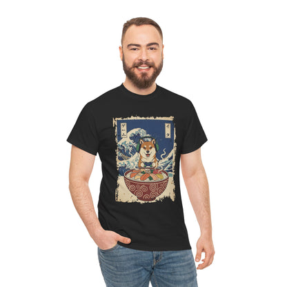 Gamer Shiba Inu Sushi Wave T-Shirt – Japanese Aesthetic Gaming | TEEZOCA 