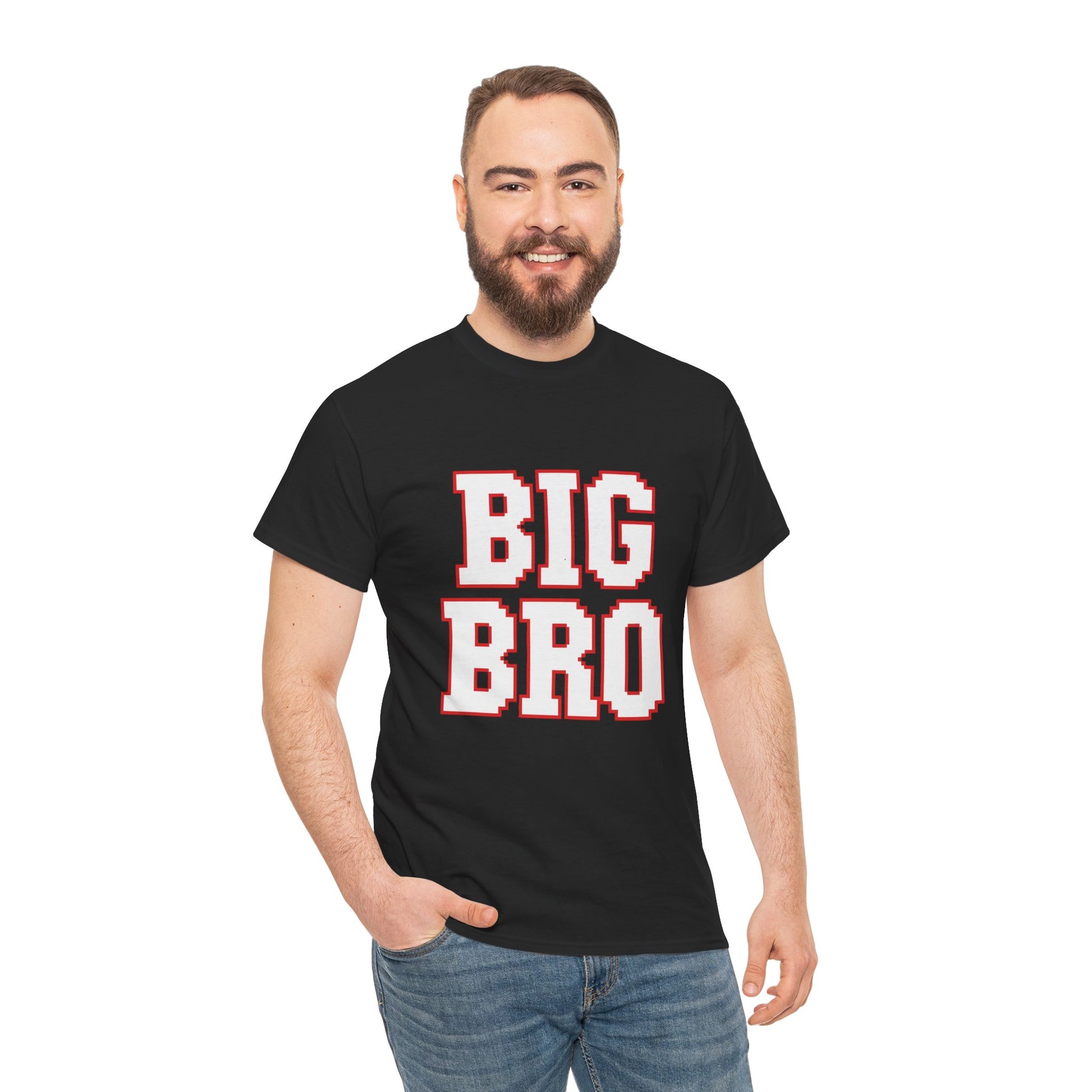 BIG BRO Retro Gaming T-Shirt – Gamer Sibling Gift | TEEZOCA 