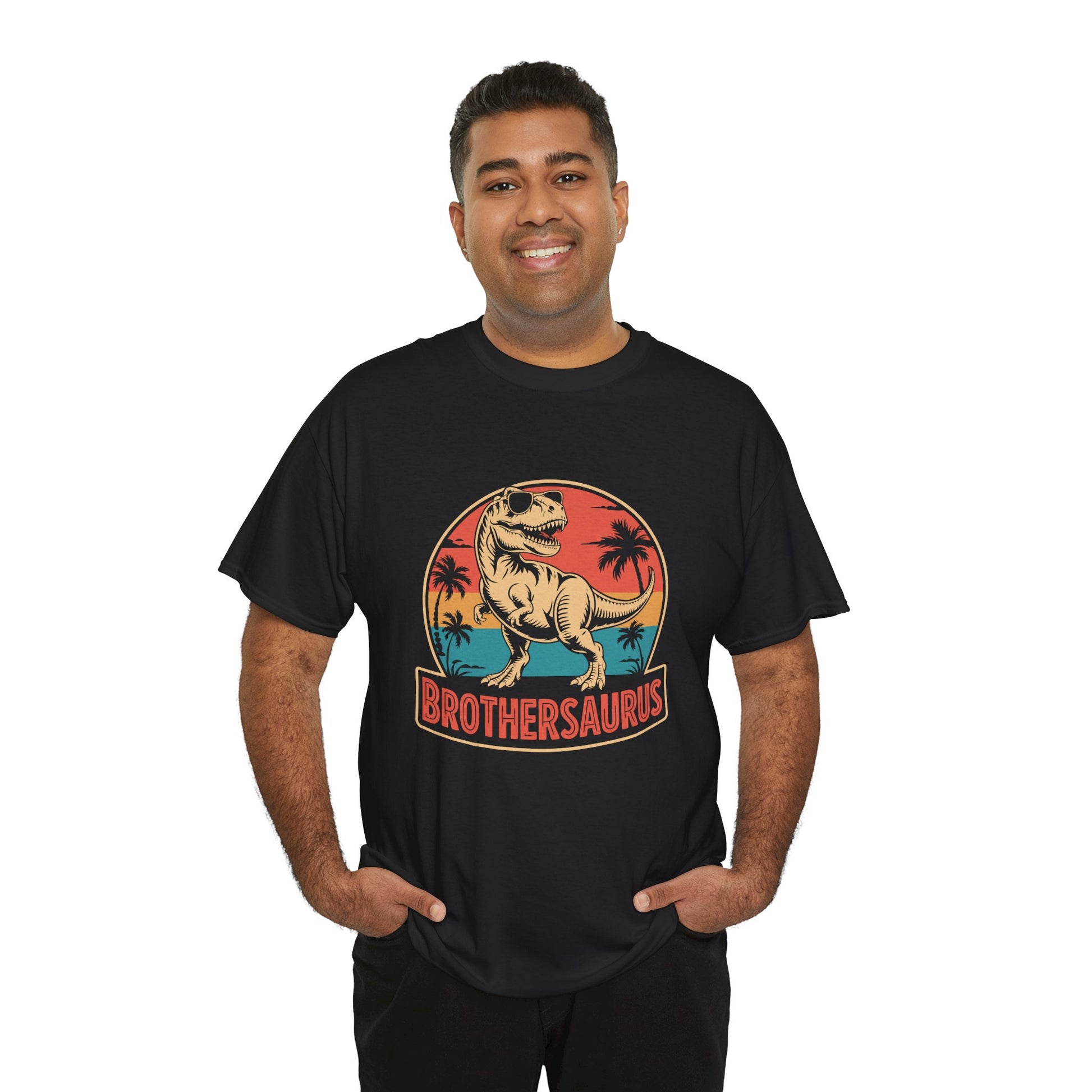 Brothersaurus Dinosaur T-Shirt – Retro Vintage Gift For Brother | TEEZOCA 