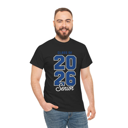 Man wearing a black TEEZOCA Class of 2026 Senior graduation t‑shirt Gft