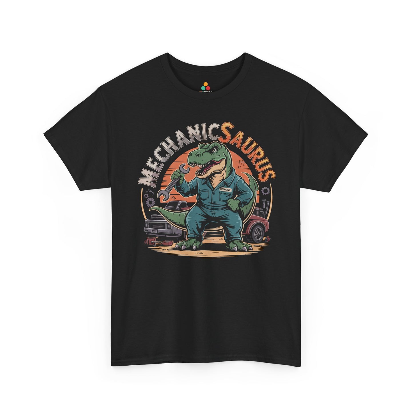 Mechanicsaurus Funny Mechanic Dinosaur Unisex T-shirt | TEEZOCA 