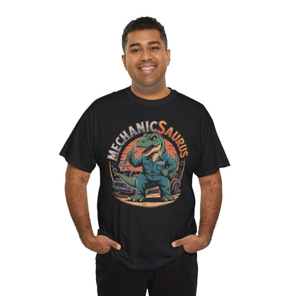 Mechanicsaurus Funny Mechanic Dinosaur Unisex T-shirt | TEEZOCA 