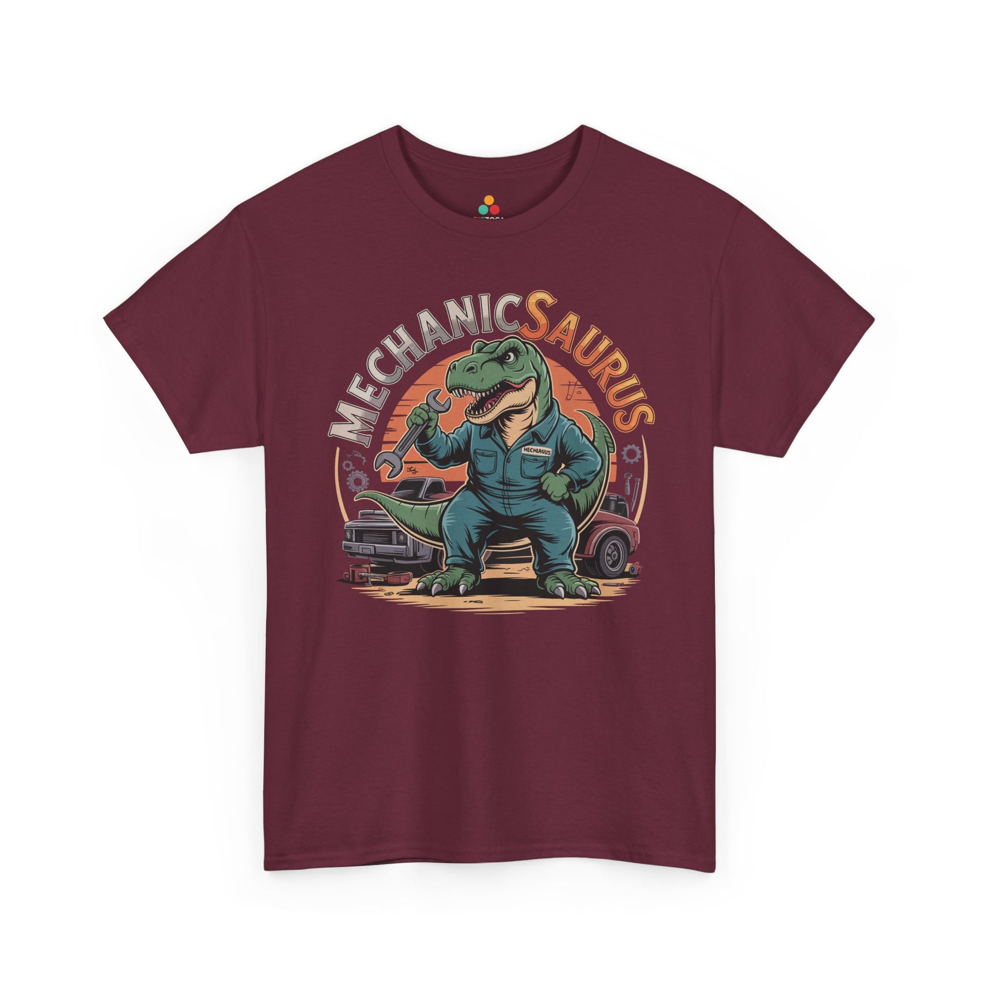 Mechanicsaurus Funny Mechanic Dinosaur Unisex T-shirt | TEEZOCA 