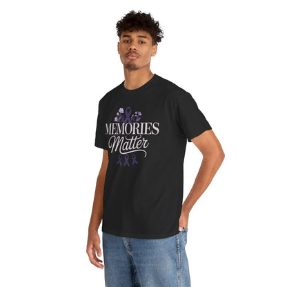 Memories Matter Unisex T-shirt – Alzheimer's Awareness Ribbon | TEEZOCA 