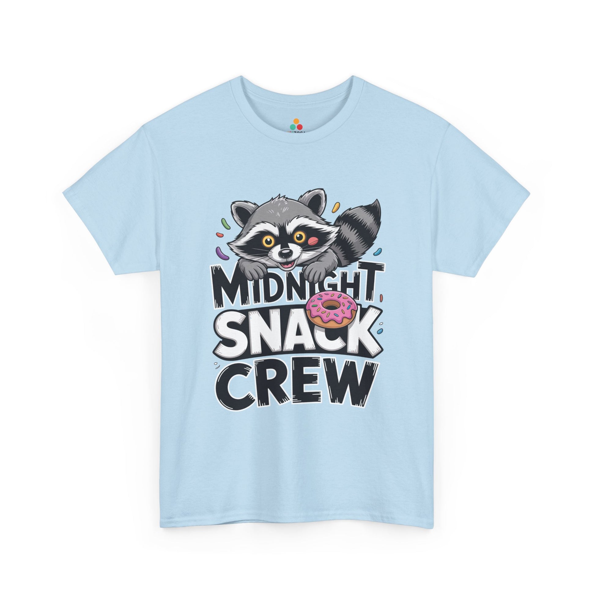 Midnight Snack Crew Raccoon Donut Funny Unisex T-shirt Cute Meme | TEEZOCA 