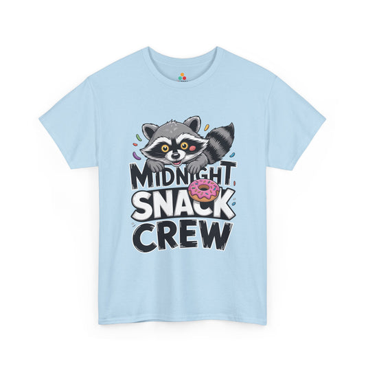 Midnight Snack Crew Raccoon Donut Funny Unisex T-shirt Cute Meme | TEEZOCA 