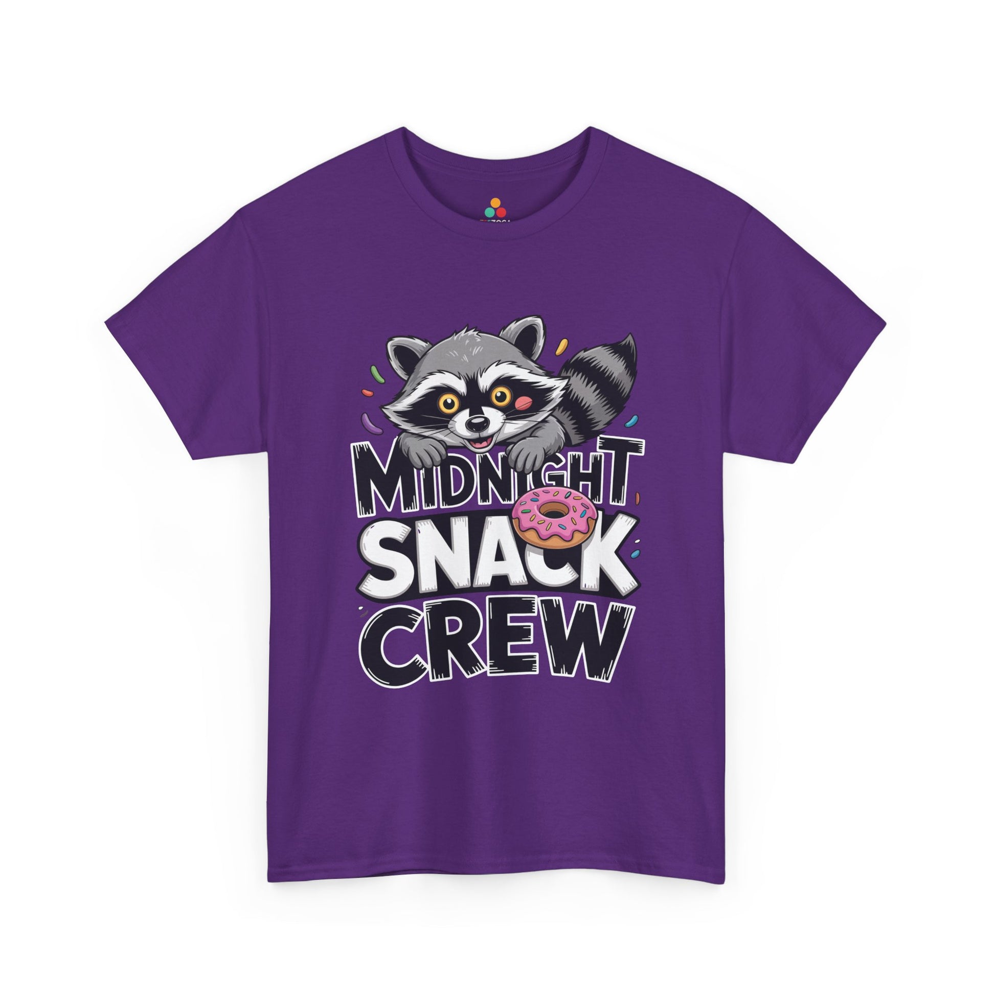 Midnight Snack Crew Raccoon Donut Funny Unisex T-shirt Cute Meme | TEEZOCA 