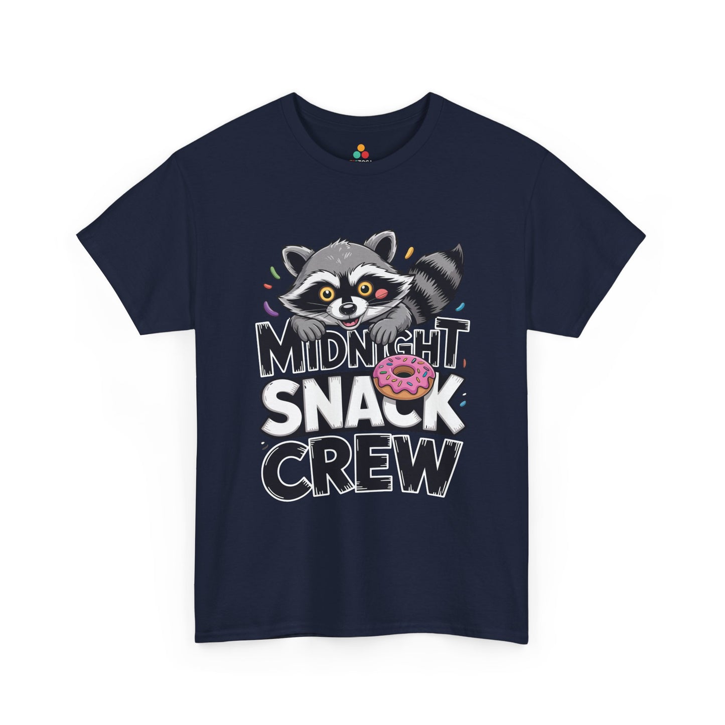 Midnight Snack Crew Raccoon Donut Funny Unisex T-shirt Cute Meme | TEEZOCA 