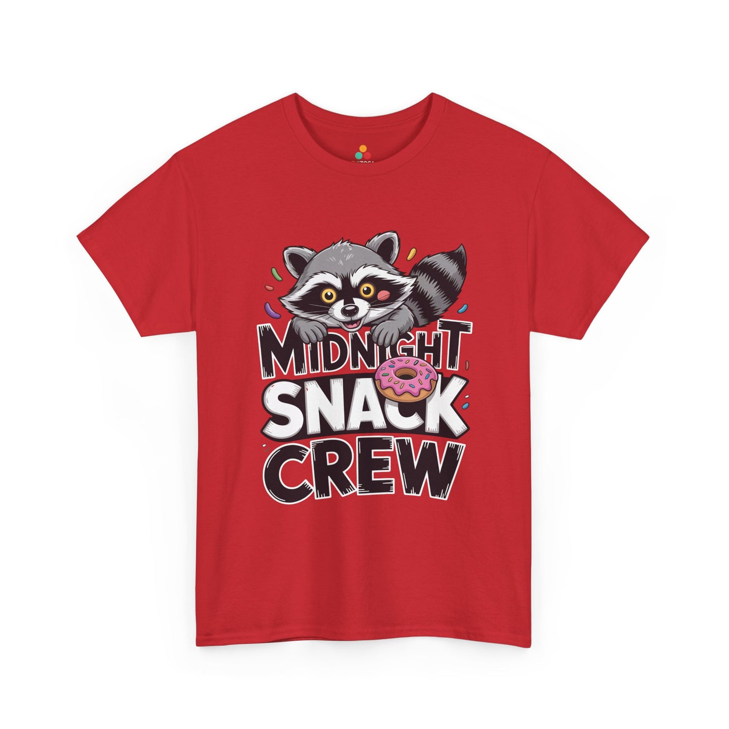 Midnight Snack Crew Raccoon Donut Funny Unisex T-shirt Cute Meme | TEEZOCA 
