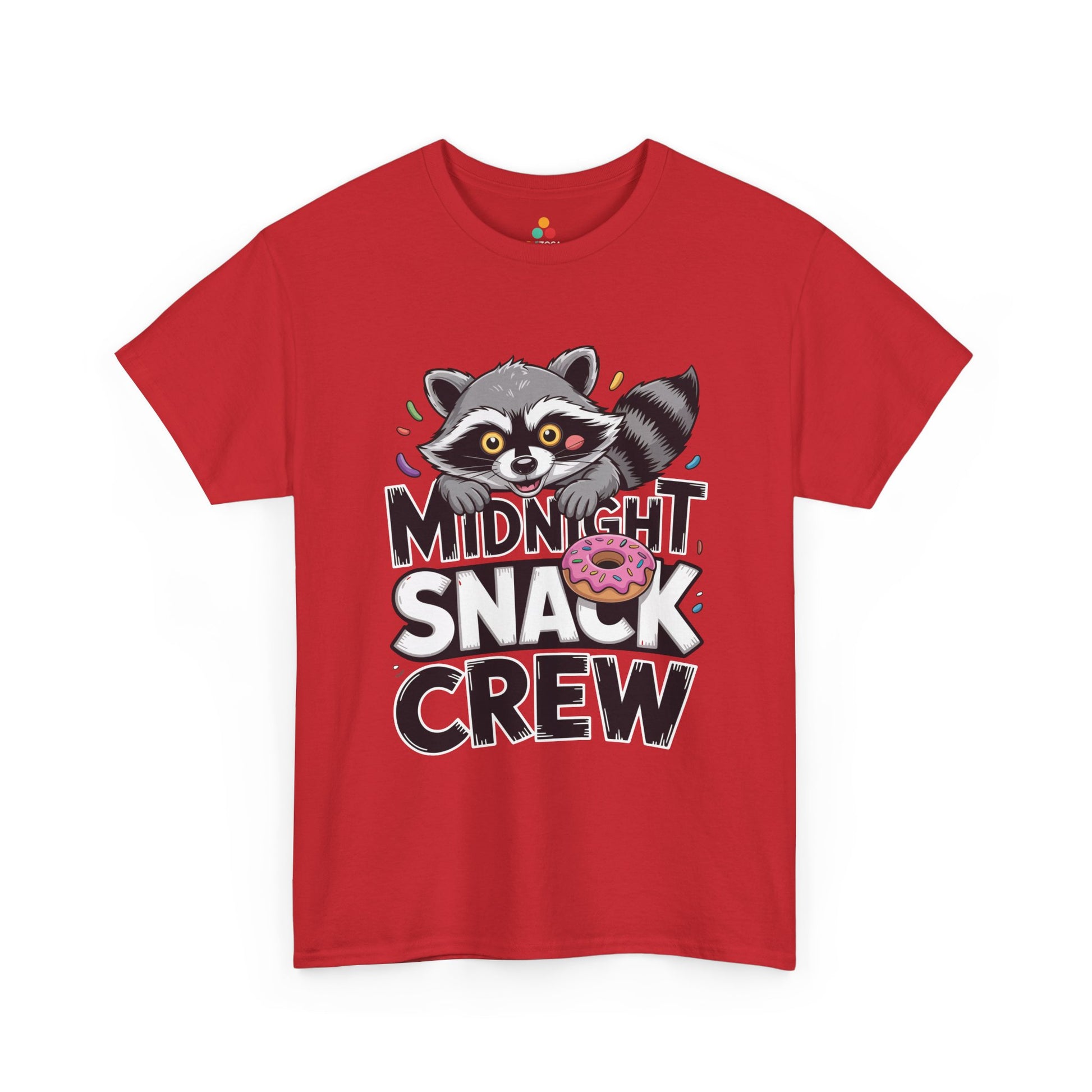 Midnight Snack Crew Raccoon Donut Funny Unisex T-shirt Cute Meme | TEEZOCA 