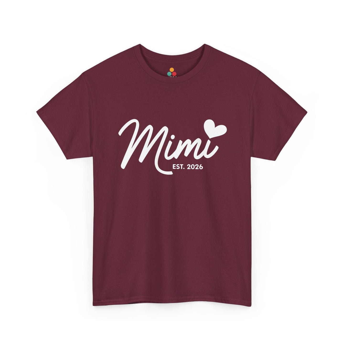 Mimi Est 2026 T-Shirt – New Grandma Heart Gift | TEEZOCA 