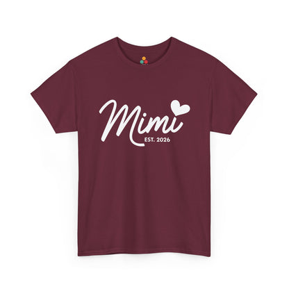 Mimi Est 2026 T-Shirt – New Grandma Heart Gift | TEEZOCA 