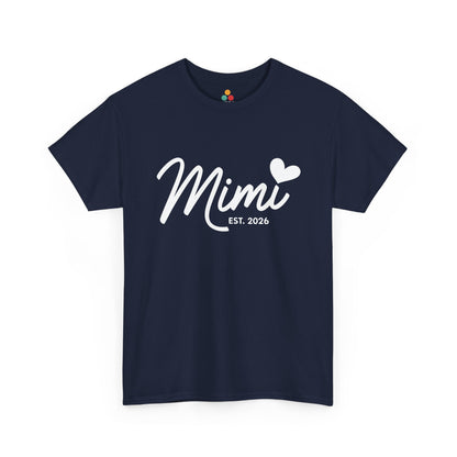 Mimi Est 2026 T-Shirt – New Grandma Heart Gift | TEEZOCA 