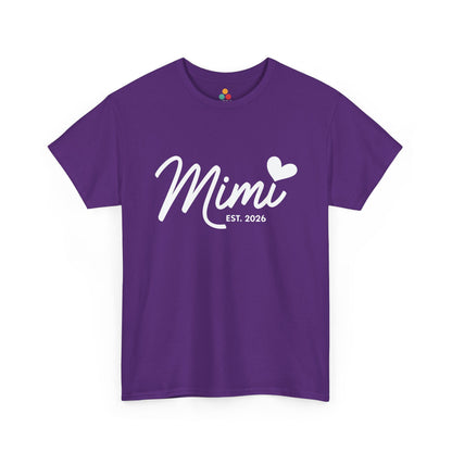Mimi Est 2026 T-Shirt – New Grandma Heart Gift | TEEZOCA 