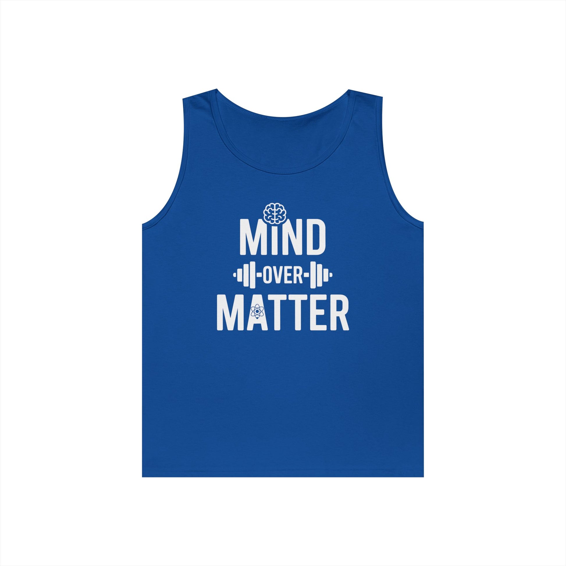 Mind Over Matter Gym Typography Unisex Tank Top for Motivated Lifters | TEEZOCA 