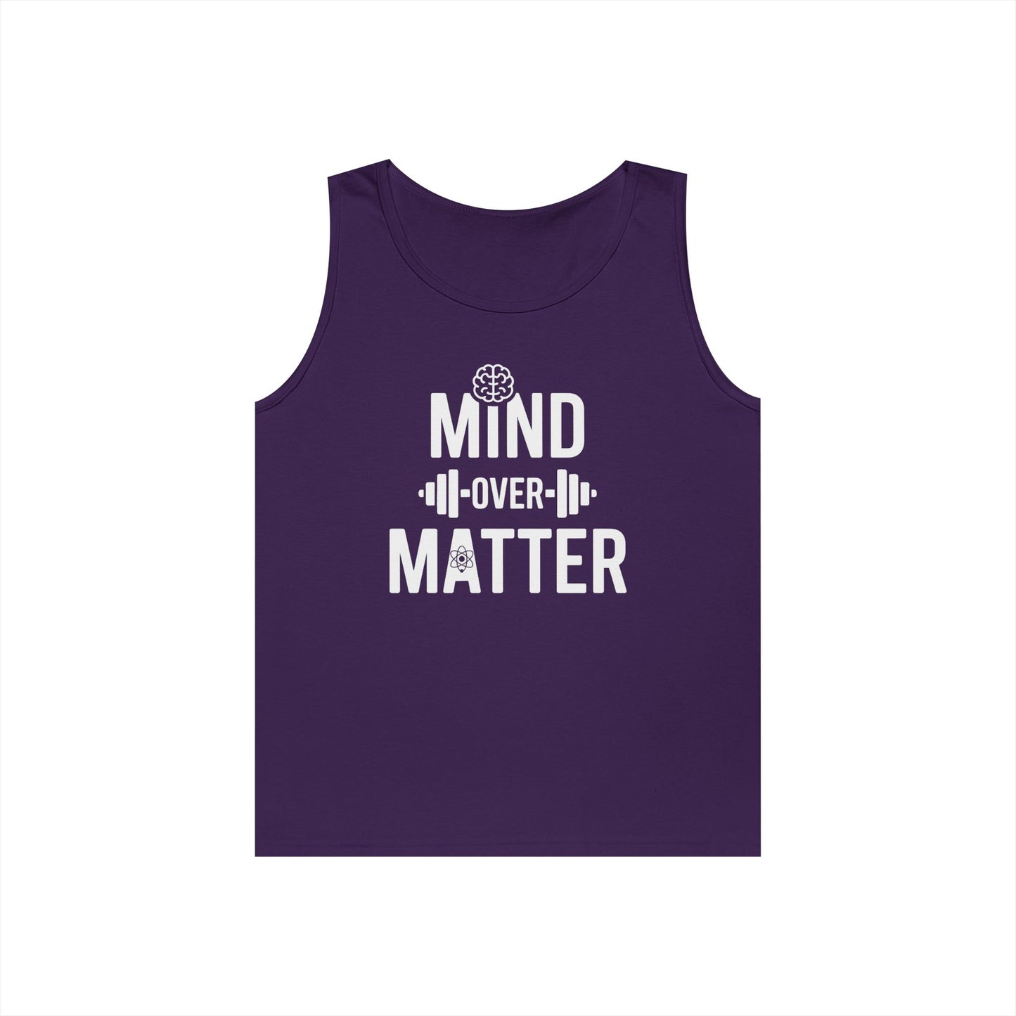 Mind Over Matter Gym Typography Unisex Tank Top for Motivated Lifters | TEEZOCA 