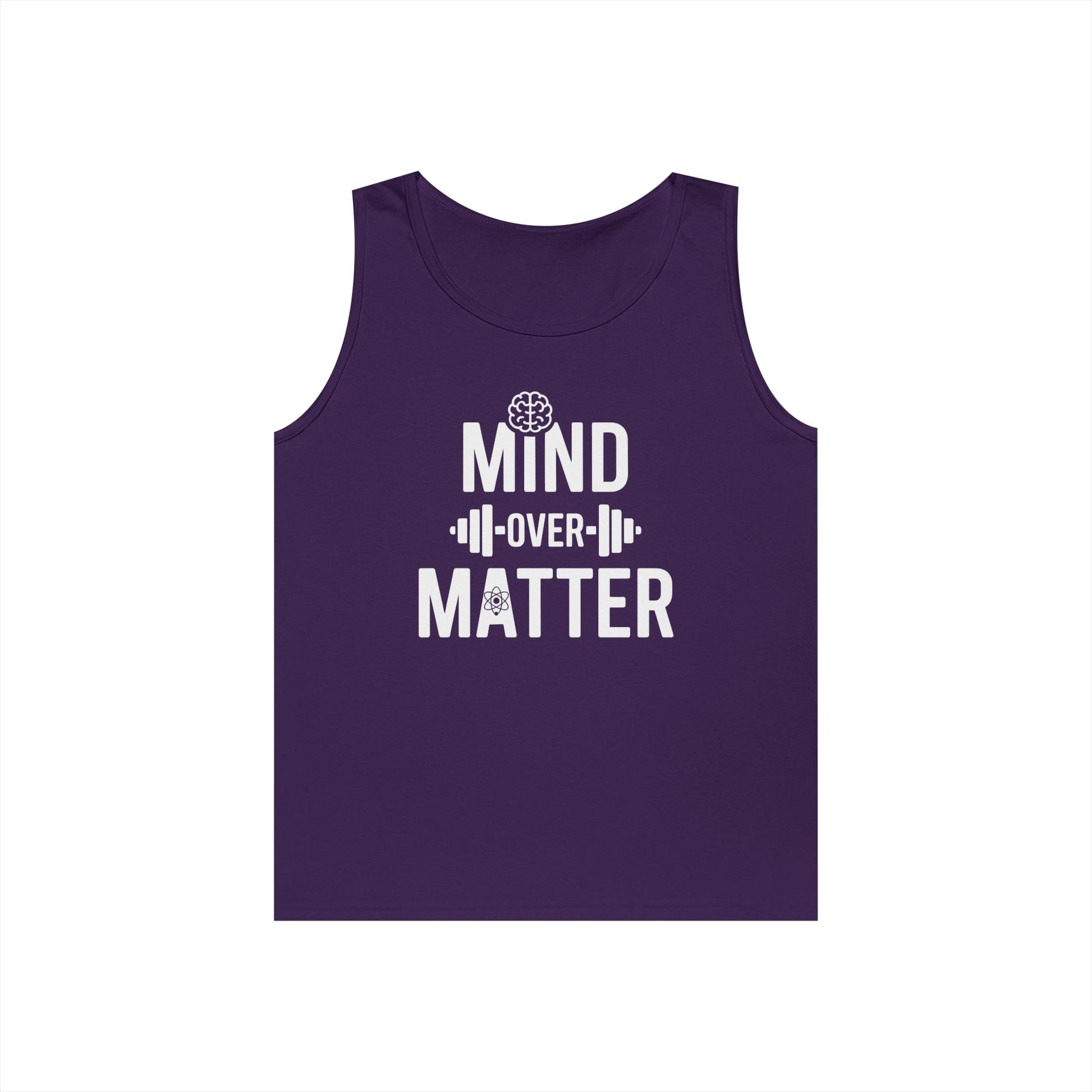 Mind Over Matter Gym Typography Unisex Tank Top for Motivated Lifters | TEEZOCA 