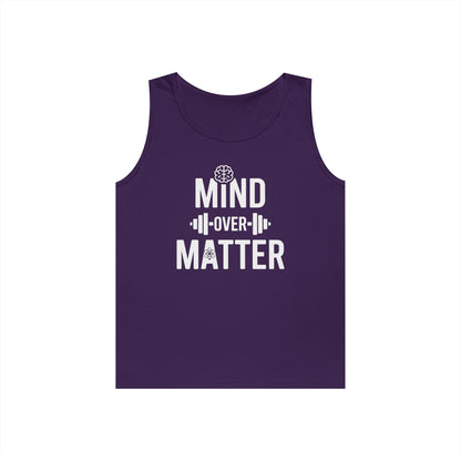 Mind Over Matter Gym Typography Unisex Tank Top for Motivated Lifters | TEEZOCA 