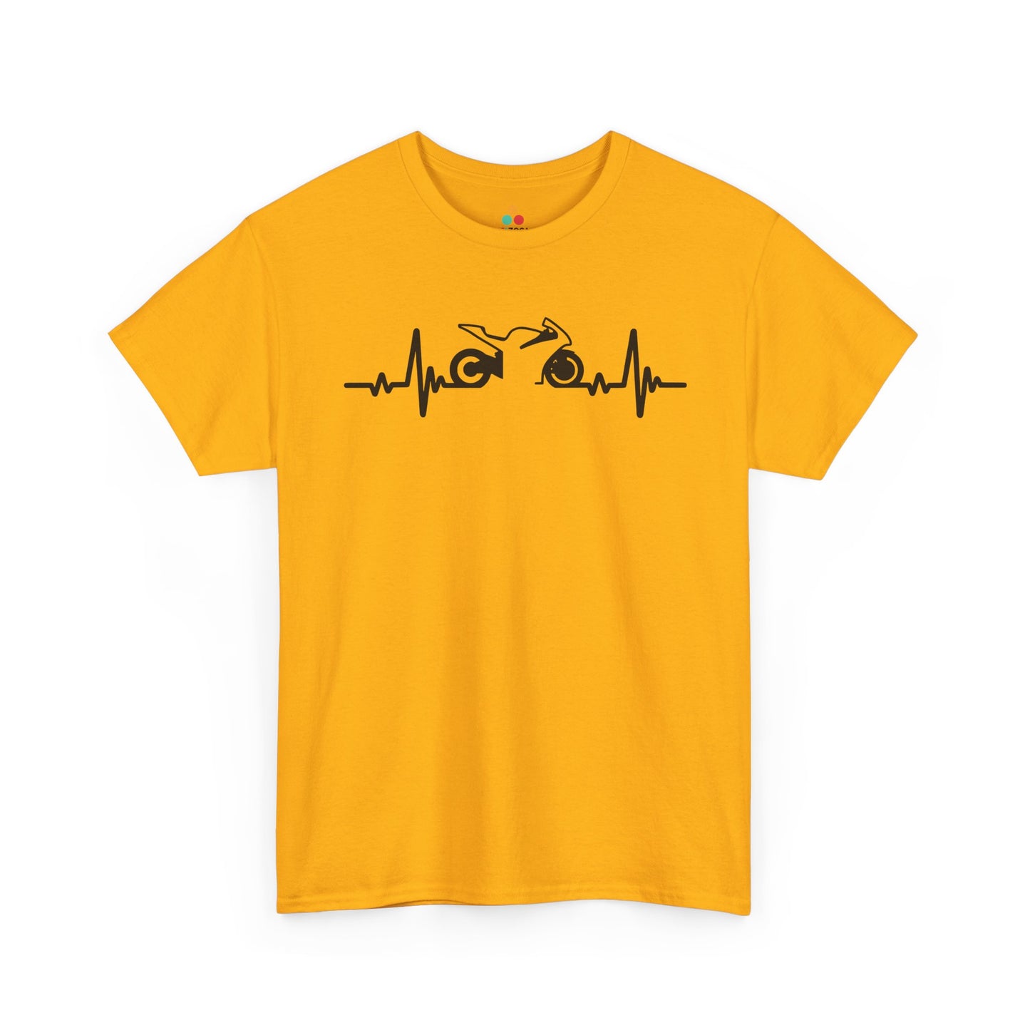Minimalist Motorcycle Heartbeat Graphic Unisex T-shirt | TEEZOCA 