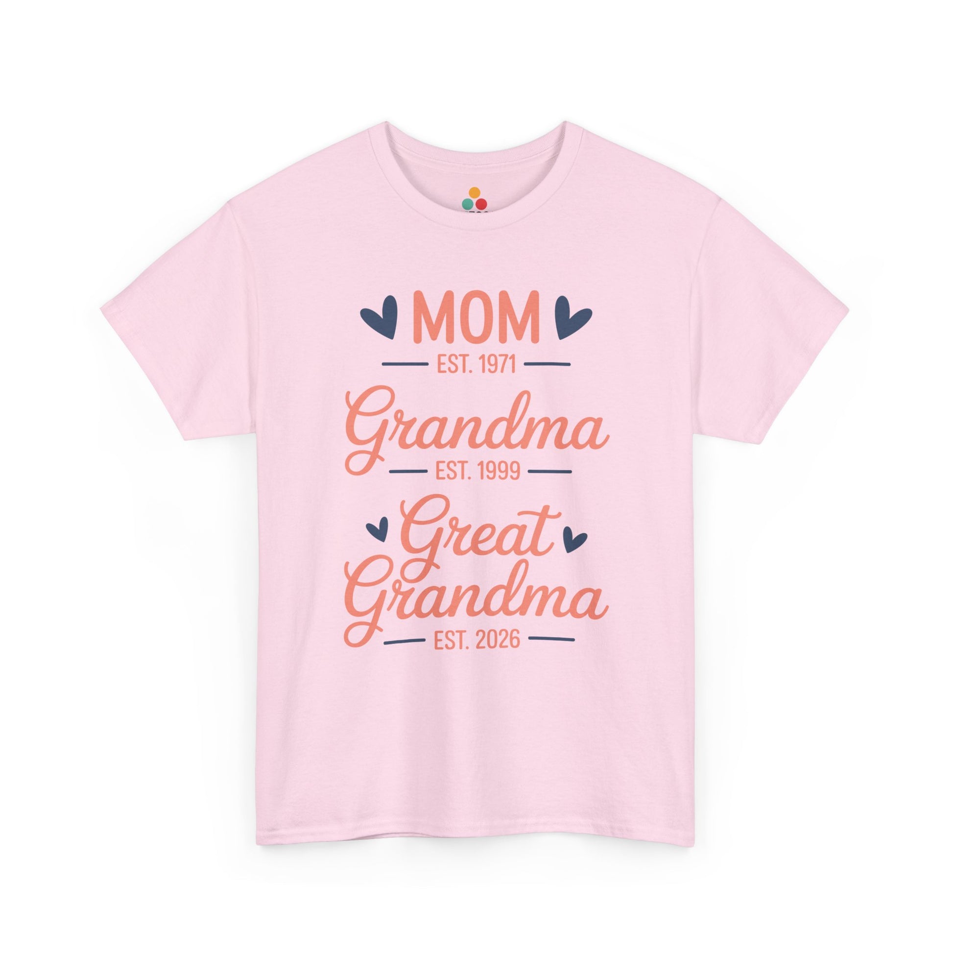 Mom Grandma Great Grandma Est. 2026 T‑Shirt – Multi‑Generation Great Grandma Gift | TEEZOCA 