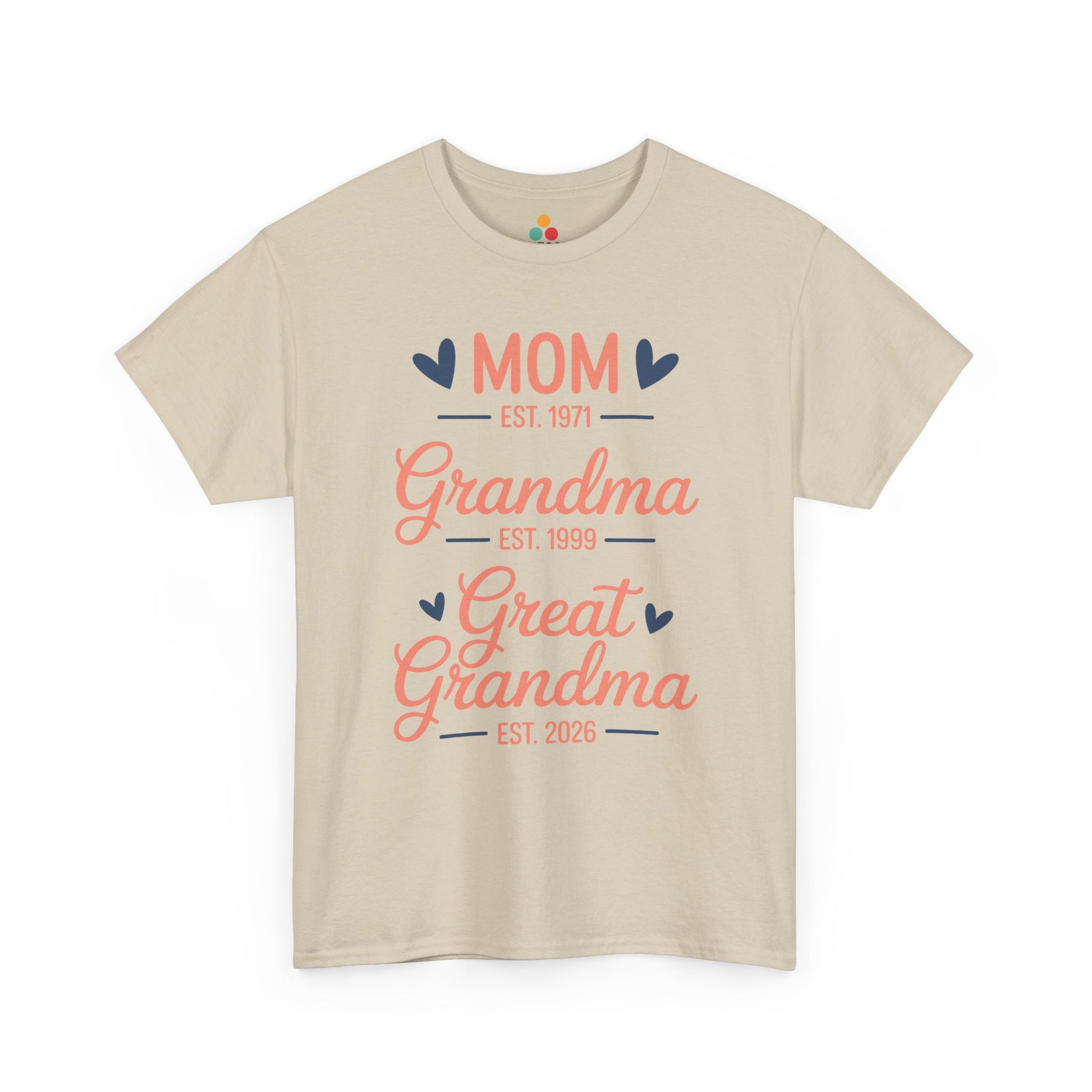 Mom Grandma Great Grandma Est. 2026 T‑Shirt – Multi‑Generation Great Grandma Gift | TEEZOCA 