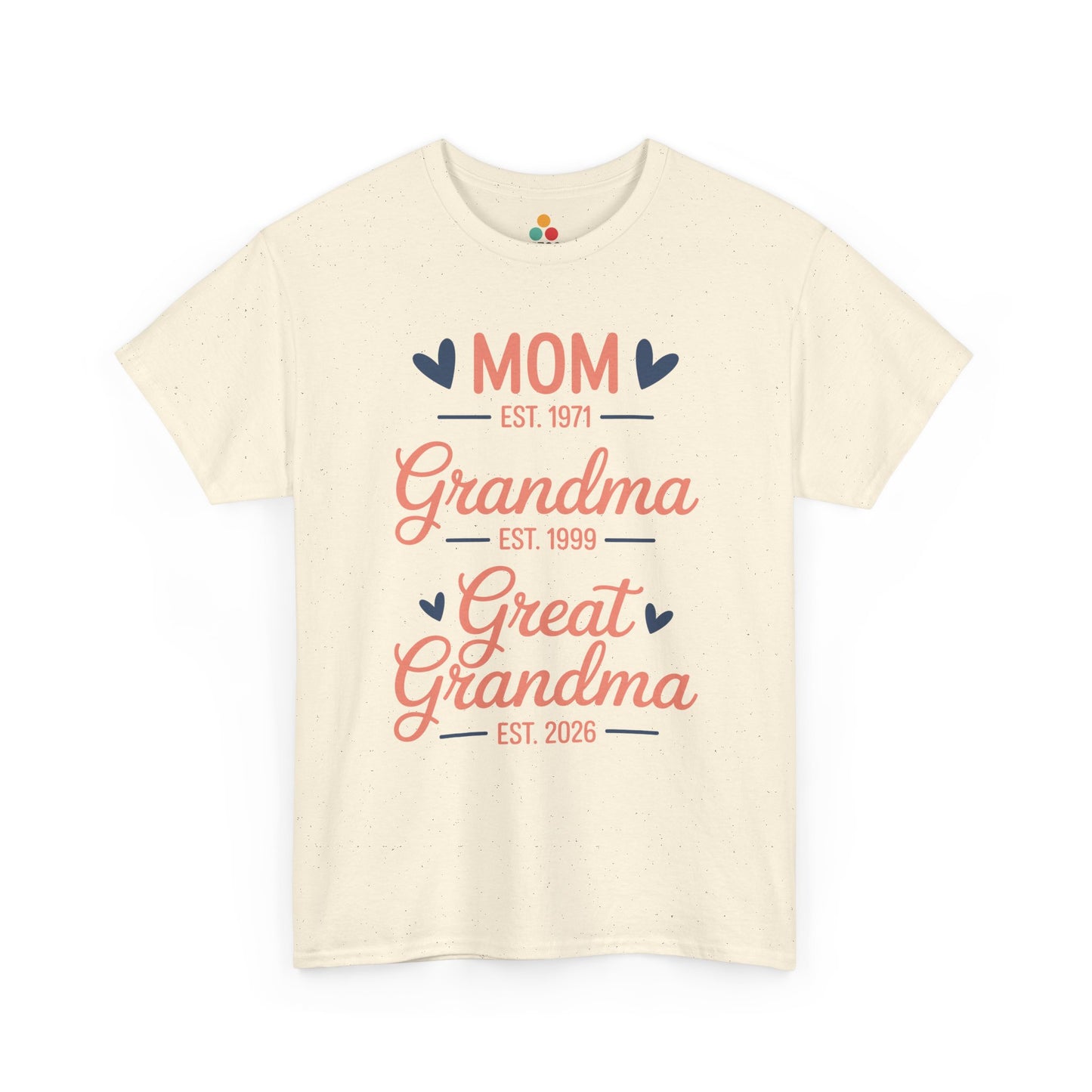 Mom Grandma Great Grandma Est. 2026 T‑Shirt – Multi‑Generation Great Grandma Gift | TEEZOCA 