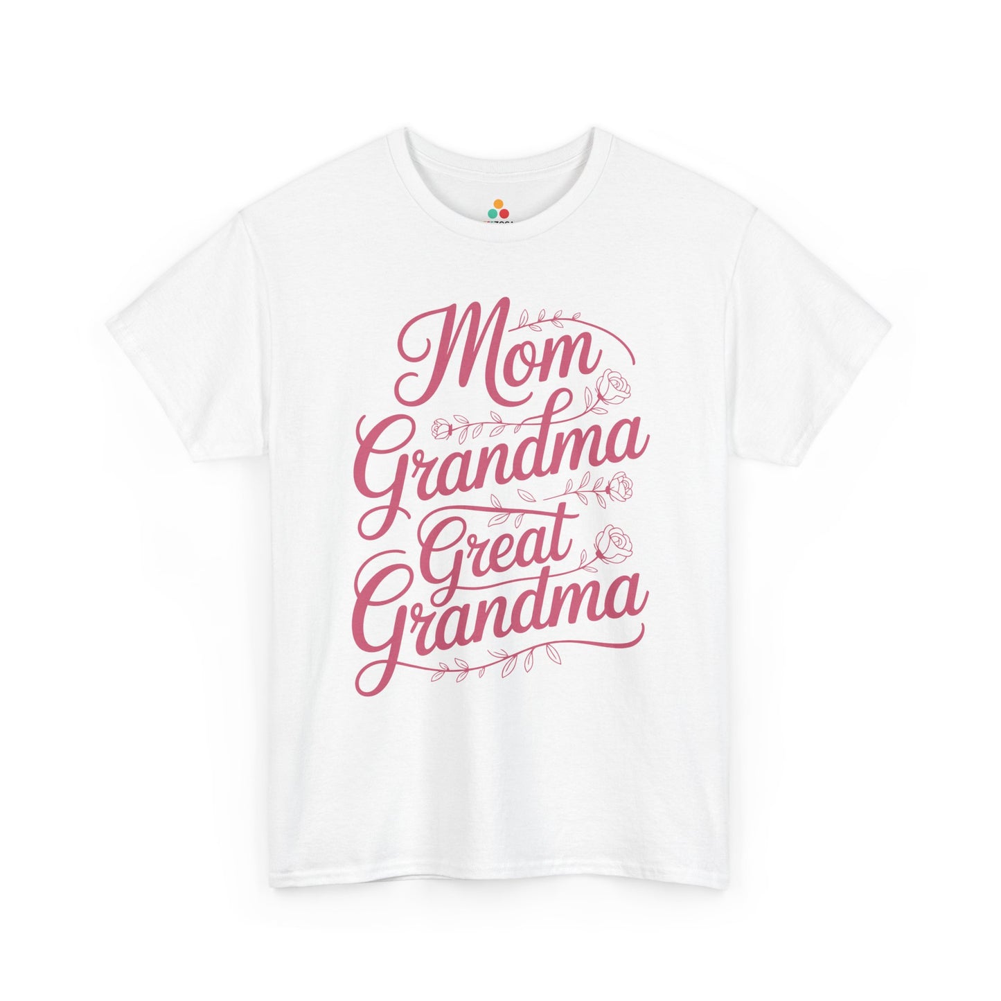 Mom Grandma Great Grandma Women's T-shirt Mother's Day Gift Floral | TEEZOCA 